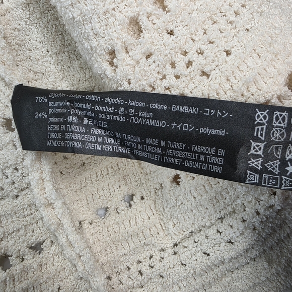 Zara Women's Cream Knit Tie front  Cardigan - Picture 9 of 10